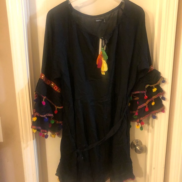 Plus Tassel Trim Beach Dress - Picture 6 of 6